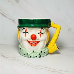 Vintage ~ NAPCOWARE ~ Napco #C-6589 Clown With Saxophone ~ Mug Cup ~ Very Nice!.